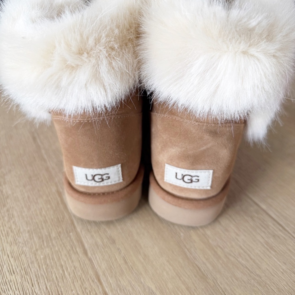 UGG Milla Chestnut Brown Leather Boots - Picture 10 of 12